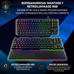 Teclado Newskill NS-KB-GUNGNYR-GAT-RE Qwerty espanhol QWERTY Preto