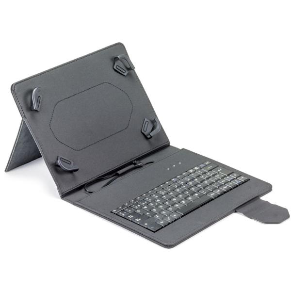 Capa para Tablet Maillon Technologique MTKEYUSBBLACK Preto Qwerty espanhol