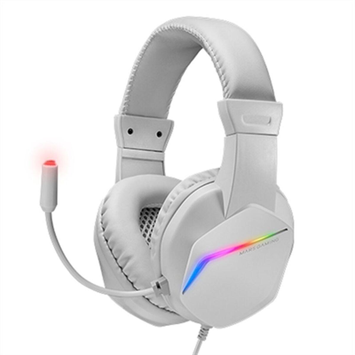 Auriculares com Microfone Gaming Mars Gaming MH122 Branco