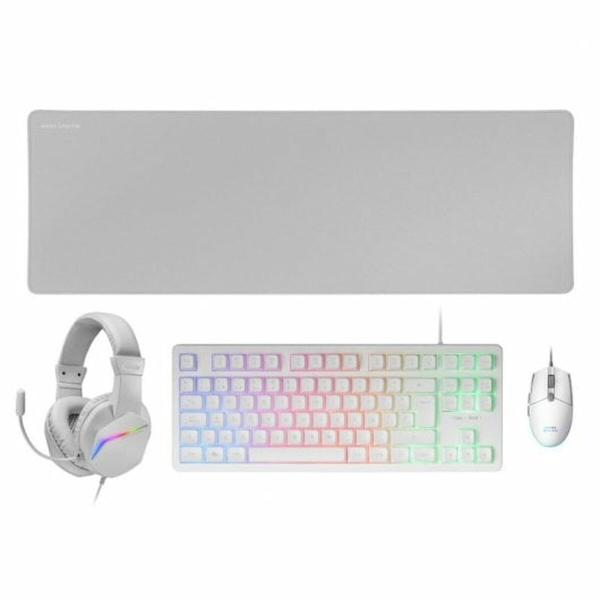 Teclado e Rato Mars Gaming MCPRGB3WES Branco