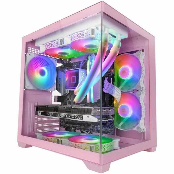 Caixa Minitorre Micro ATX / ITX Mars Gaming MCVIEW2P Cor de Rosa