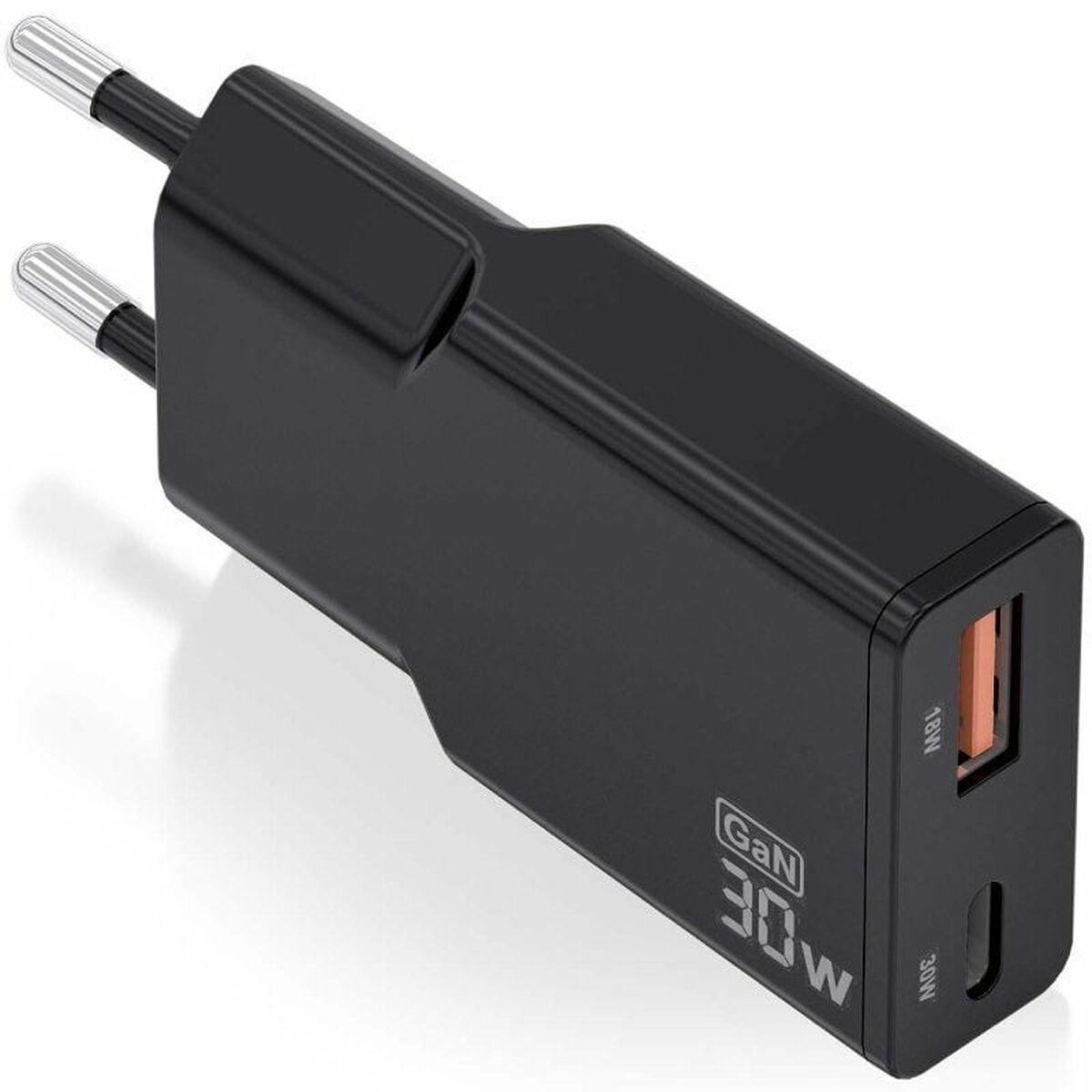 Carregador de Parede Aisens ASCH-30W2P047-BK Preto 30 W