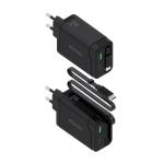 Carregador de Parede Aisens ASCH-65W3P071-BK Preto