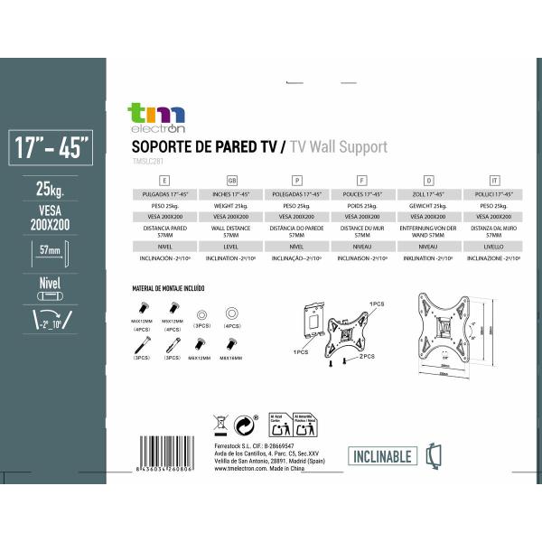 Suporte TV TM Electron 26"-40" 25 kg
