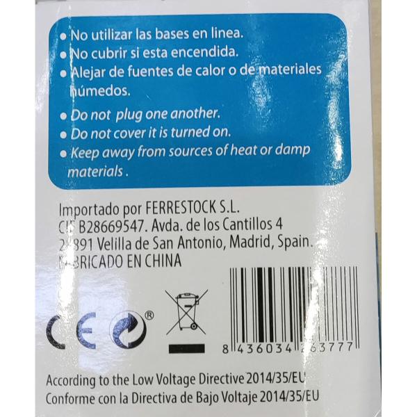 Extensão com 6 Tomadas com Interruptor TM Electron 3680 W