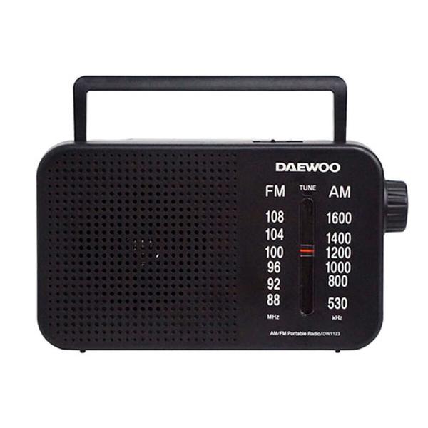 Rádio Portátil Daewoo DW1123 Preto AM/FM Retro