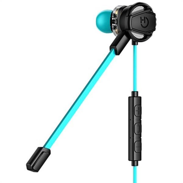 Auriculares com microfone para Vídeojogos Hiditec GHE010002 (3.5 mm) Preto Azul
