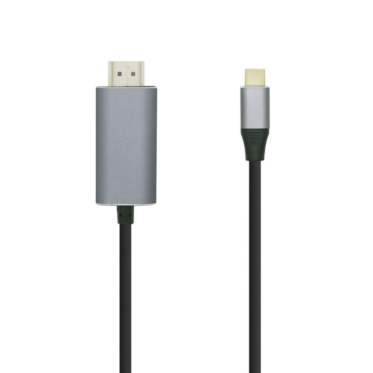 Cabo USB-C para HDMI Aisens A109-0393 Preto 1,8 m 4K Ultra HD