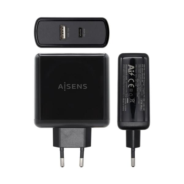Carregador USB Parede Aisens PD 3.0 USB-C 57 W Preto
