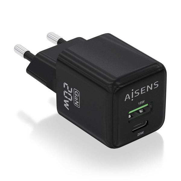 Carregador de Parede Aisens ASCH-20W2P011-BK 20 W Preto (1 Unidade)