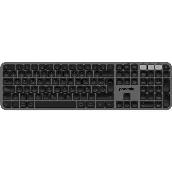 Teclado Bluetooth Phoenix K300 Cinzento Qwerty espanhol