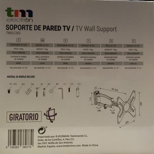 Suporte TV TM Electron 14"-32" 15 kg