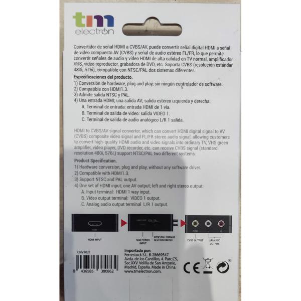 Repetidor de Sinal HDMI - AV 3 x RCA