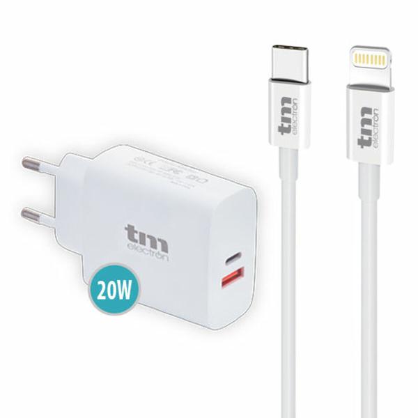 Carregador de Parede TM Electron 20 W Lightning/USB-C (1 Unidade)