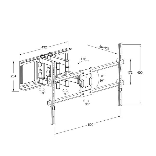 Suporte TV TM Electron 45 kg
