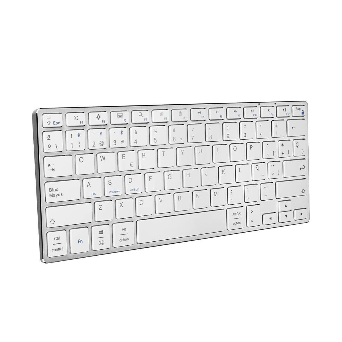Teclado sem Fios Subblim SUB-KB-3ADC200 Prateado Qwerty espanhol