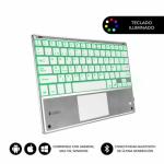 Teclado Bluetooth com Suporte para Táblete Subblim SUB-KBT-SMBT50 Prateado Qwerty espanhol QWERTY