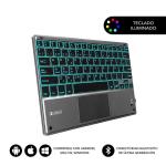Teclado Bluetooth com Suporte para Táblete Subblim SUB-KBT-SMBT51 Cinzento Multicolor Qwerty espanhol