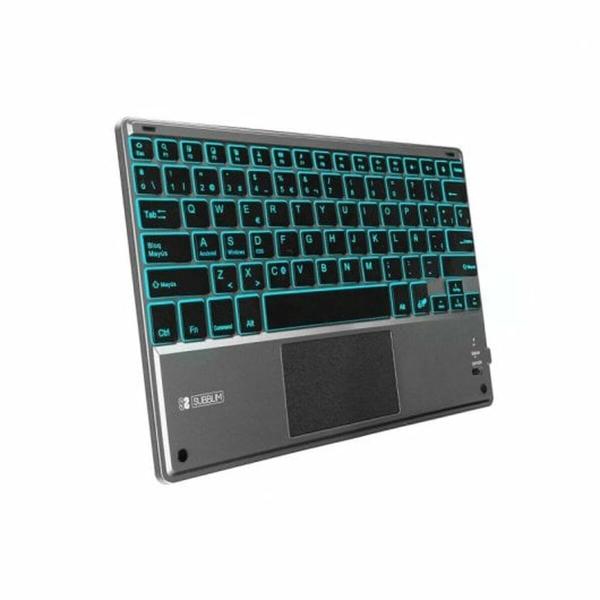 Teclado Bluetooth com Suporte para Táblete Subblim SUB-KBT-SMBT51 Cinzento Multicolor Qwerty espanhol