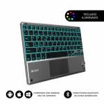 Teclado Bluetooth com Suporte para Táblete Subblim SUB-KBT-SMBT51 Cinzento Multicolor Qwerty espanhol