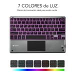 Teclado Bluetooth com Suporte para Táblete Subblim SUB-KBT-SMBT51 Cinzento Multicolor Qwerty espanhol QWERTY