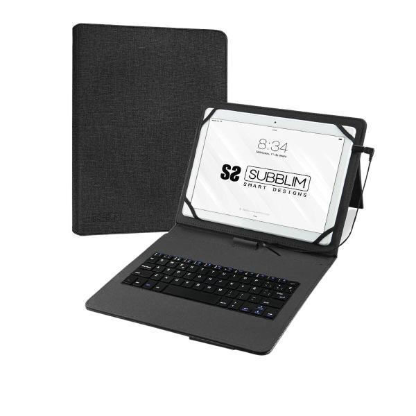 Capa para Tablet e Teclado Subblim SUB-KT1-USB001 Preto Qwerty espanhol