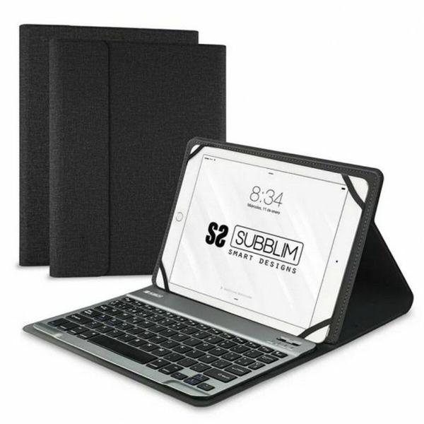 Capa para Tablet e Teclado Subblim SUB-KT2-BT0001 Preto Cinzento Qwerty espanhol