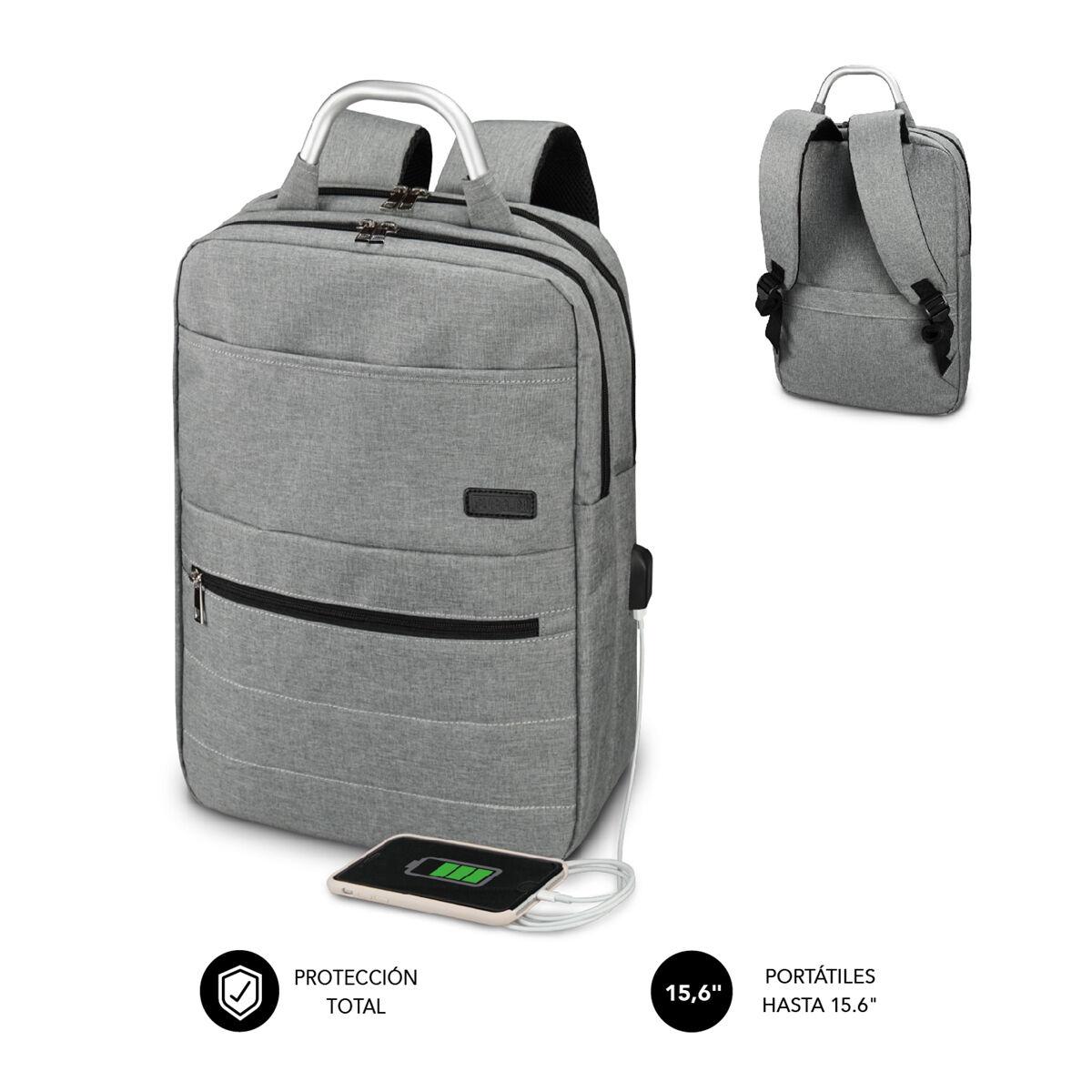 Mochila para Portátil e Tablet com Saída USB Subblim SUB-BP-3EAP001 Cinzento