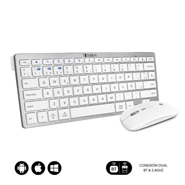 Teclado e Rato Subblim SUBKBC-OCO010 Prateado (2 Unidades)