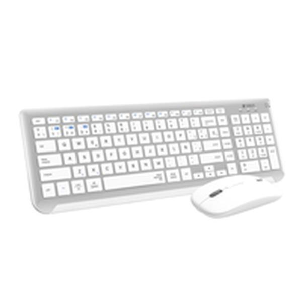 Teclado e Rato sem Fios Subblim SUBKBC-DCEP10 Prateado Qwerty espanhol