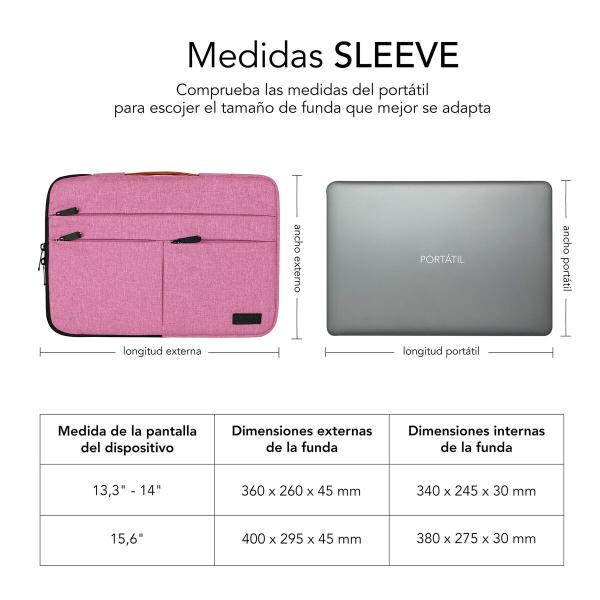 Mala para Portátil Subblim SUBLS-AP36053 Cor de Rosa 15,6"
