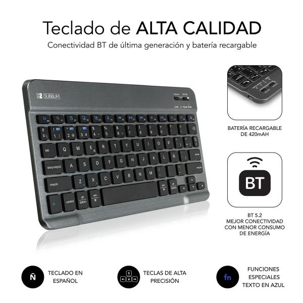 Capa para Tablet Subblim SUBKT3-BTS060 Preto Qwerty espanhol