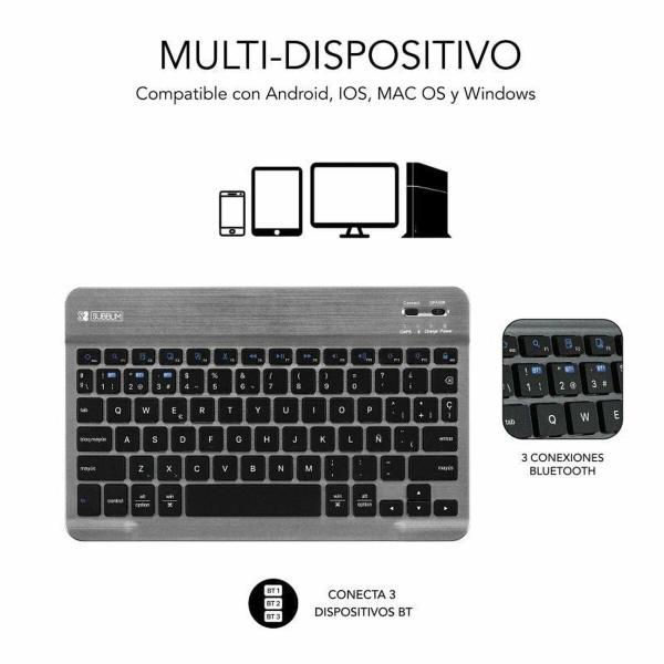 Capa para Tablet Subblim SUBKT3-BTS060 Preto Qwerty espanhol QWERTY