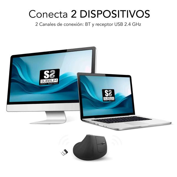 Rato sem Fios Subblim SUBMO-EDNVW01 Preto 4000 dpi