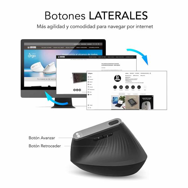 Rato sem Fios Subblim SUBMO-EDNVW01 Preto 4000 dpi