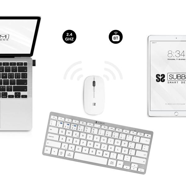 Tapete de Rato Subblim COMBO MULTIDISPOSITIVO COMPACTO SILVER