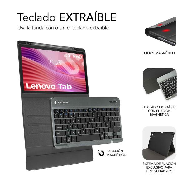 Capa para Tablet Subblim SUBKT3-BTL320 Qwerty espanhol
