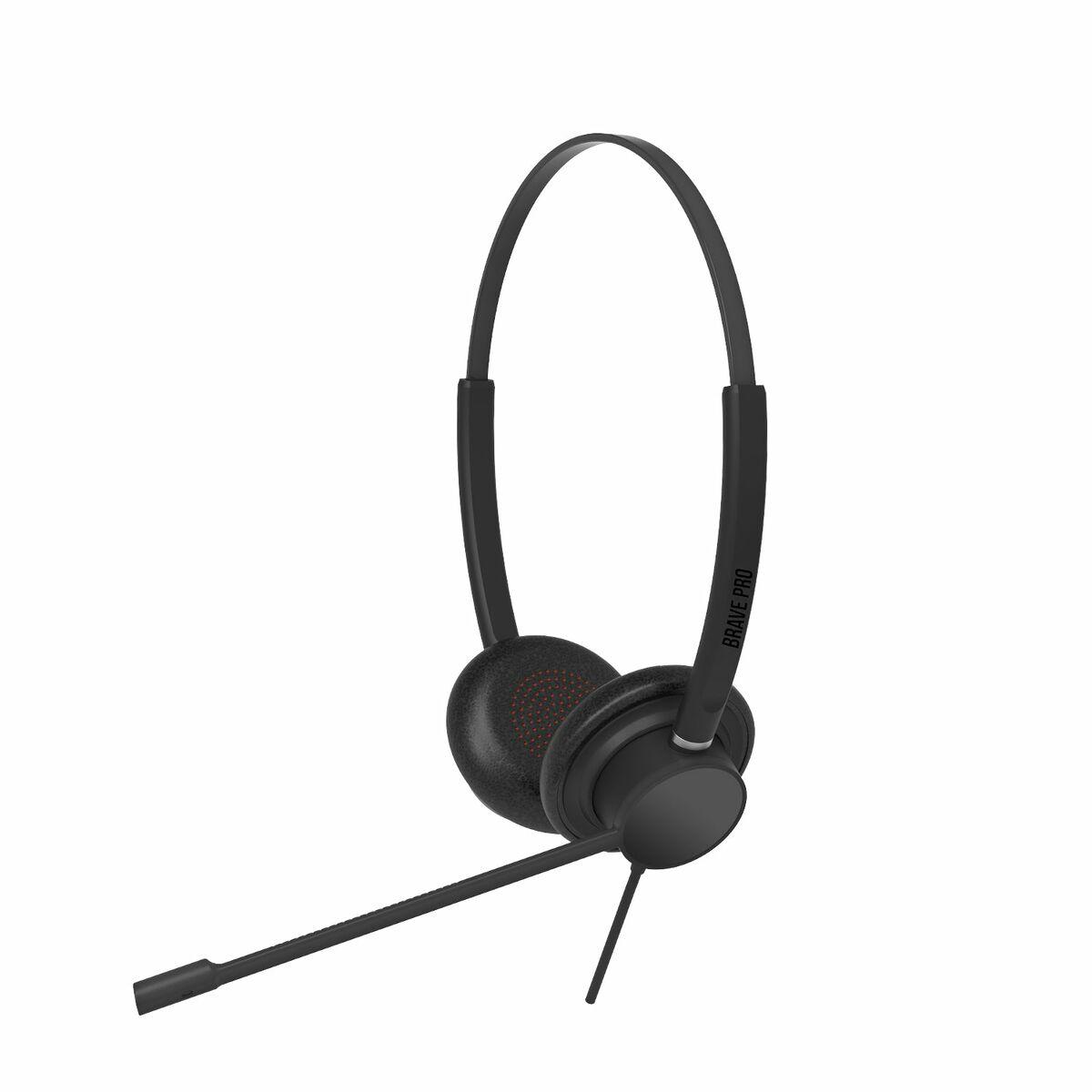 Auriculares com microfone SPC 4725A BRAVE PRO Preto