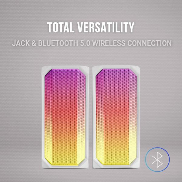 Altifalante Bluetooth Portátil Mars Gaming MSRGBW Branco 15 W 4 W