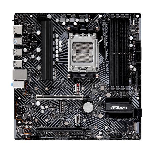 Placa Mãe ASRock B650M PG LIGHTNING AMD B650 AMD AM5