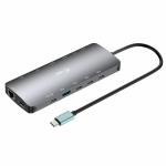 Hub USB i-Tec C31NANOTRIPLEDOCKPD Cinzento