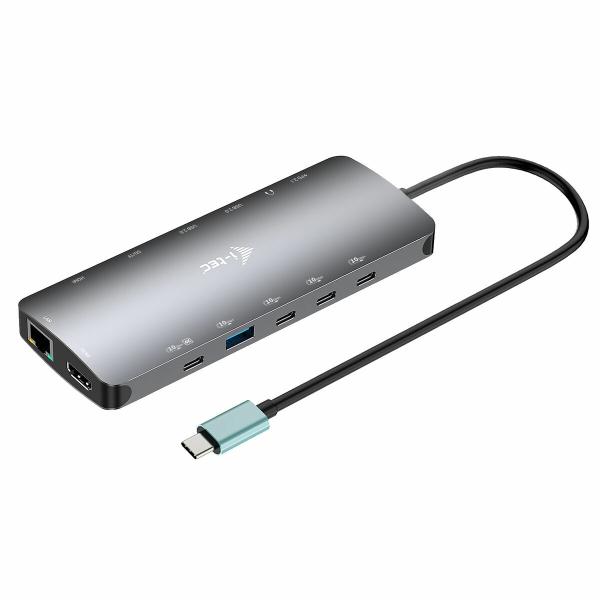 Hub USB i-Tec C31NANOTRIPLEDOCKPD Cinzento