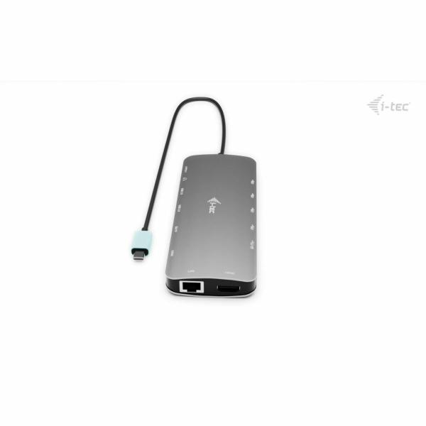 Hub USB i-Tec C31NANOTRIPLEDOCKPD Cinzento