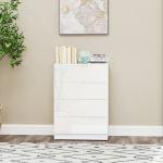 Cómoda com 4 Gavetas Cómoda de Dormitório Moderna com Sistema Anti - Tombo 60x40x85 cm Branco