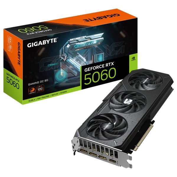 Placa Gráfica NVIDIA GeForce RTX 5060 Blackwell Gaming OC 8G GDDR7 DLSS4 - GIGABYTE