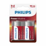 Pilhas Alcalinas Philips Power LR20 1,5 V Tipo D (2 Unidades)