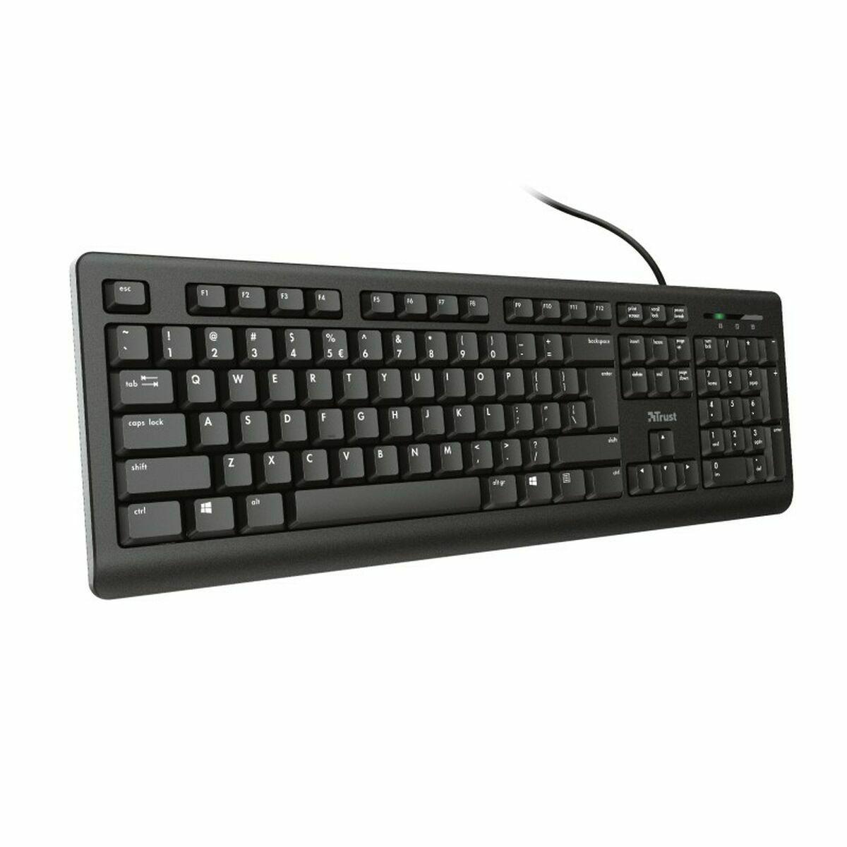Teclado Trust Primo Preto Espanhol QWERTY