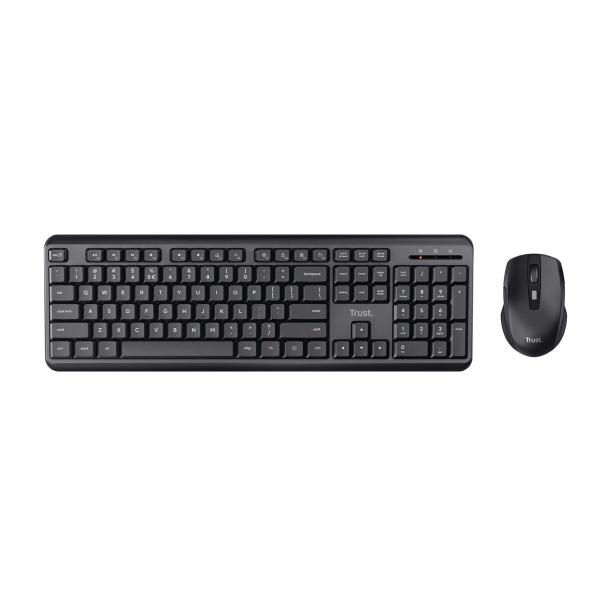 Teclado e Rato sem Fios Trust TKM-350 Preto QWERTY