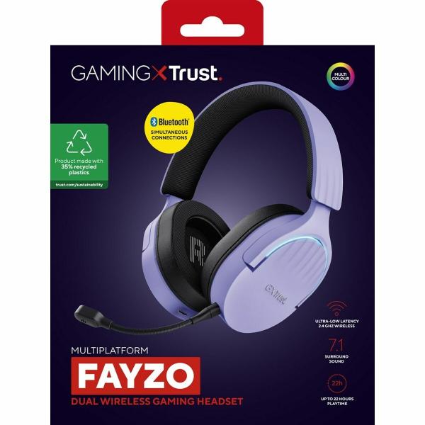 Auriculares com microfone para Vídeojogos Trust GXT 491 Preto Violeta