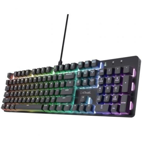 Teclado Gaming Trust 25682 Preto Qwerty espanhol